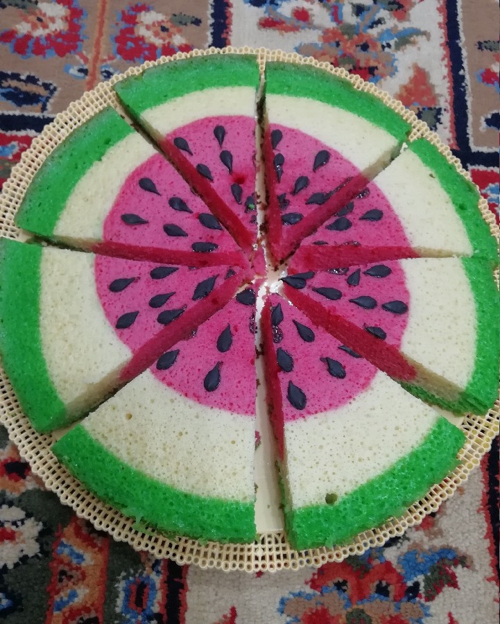 عکس کیک هندوانه ای