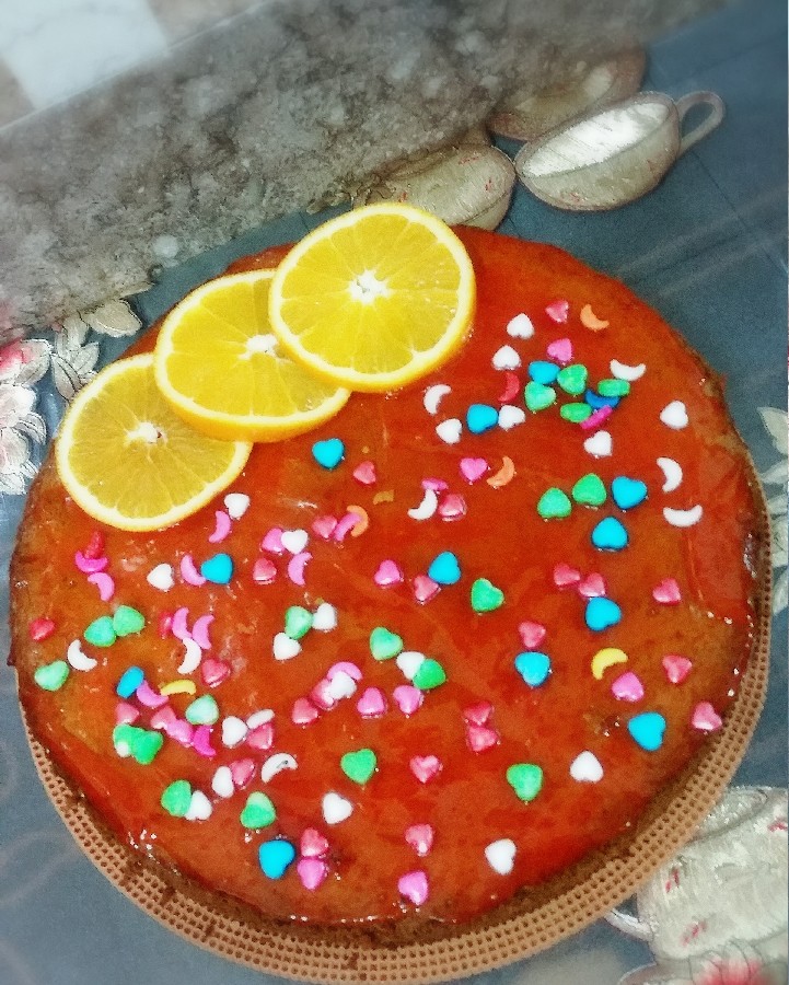 عکس اینم از کیک پرتقالی خوشمزه ی من 