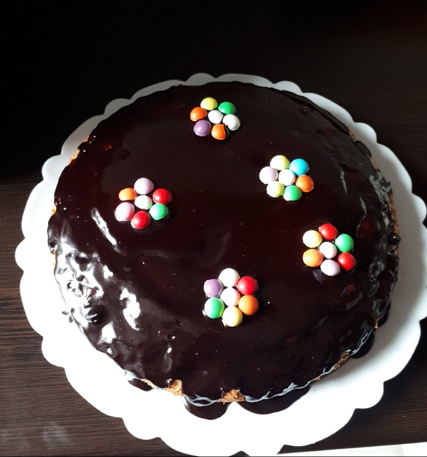 عکس کیک با گاناش شکلاتی