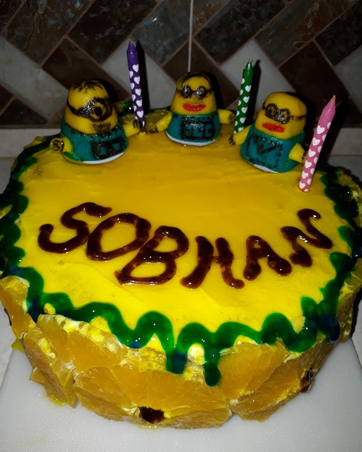 عکس کیک مینیون. کیک تولد سه سالگی گل پسرم