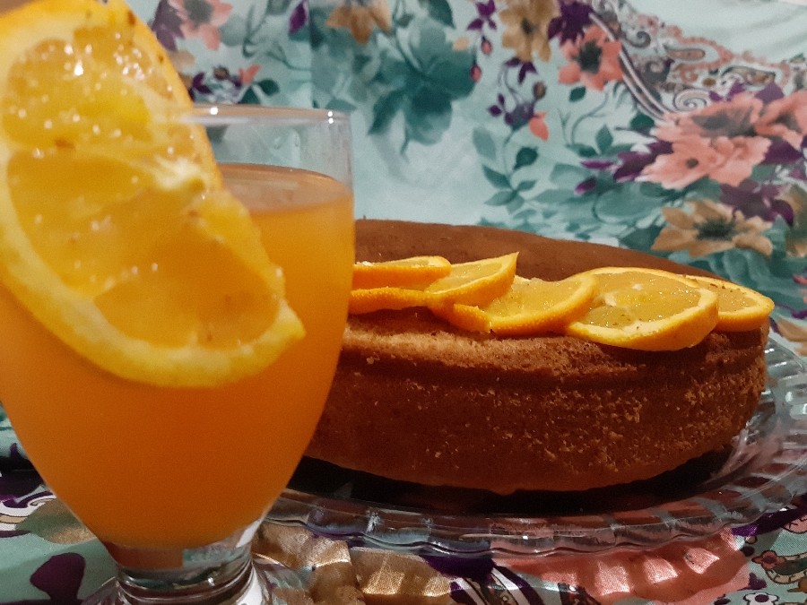 عکس کیک پرتقالی