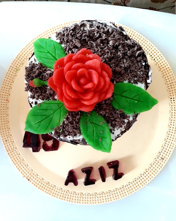 عکس کیک تولد همسر عزیزم
به شکل گلدان گل