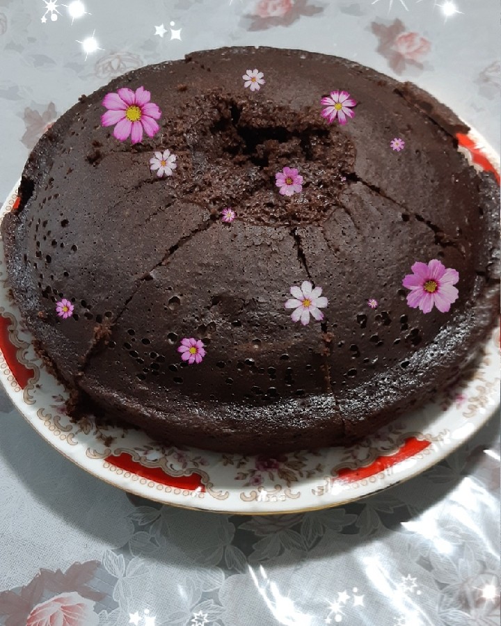 عکس کیک شکلاتی خودم پز