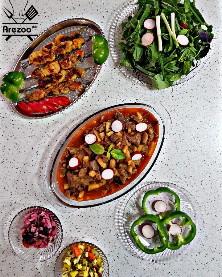 عکس خوراک جگر و جوجه تابه ای
