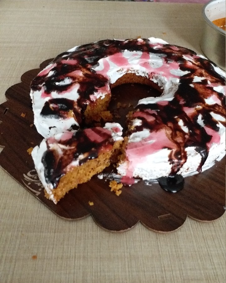 عکس ژلو کیک دو رنگ