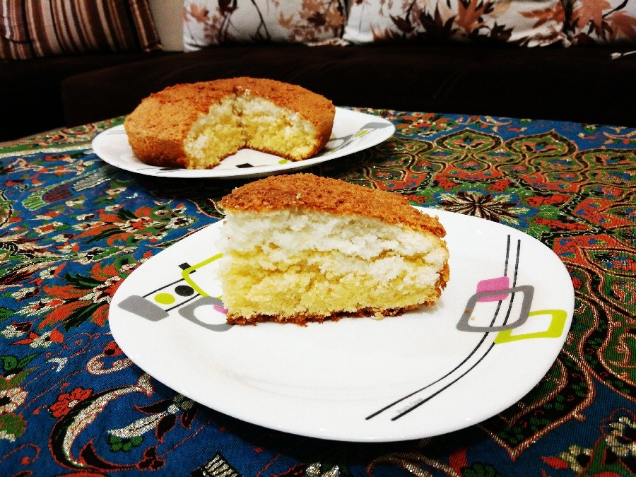 کیک مکرون نارگیلی