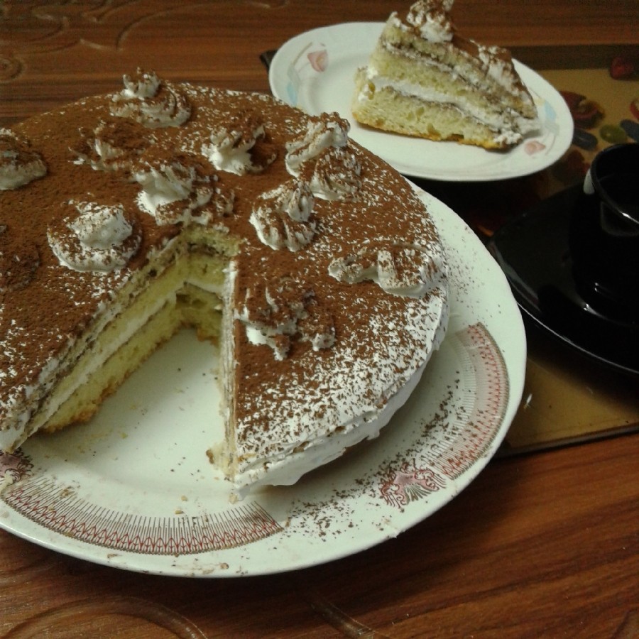 عکس تیرامیسو با پایه کیک