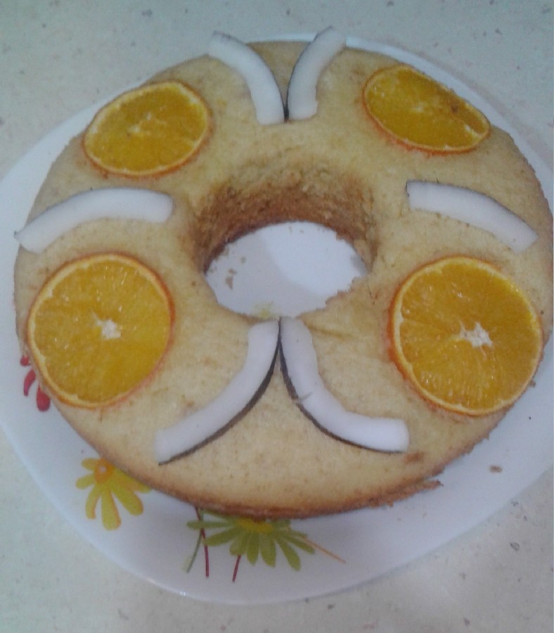 کیک پرتقال و نارگیل 