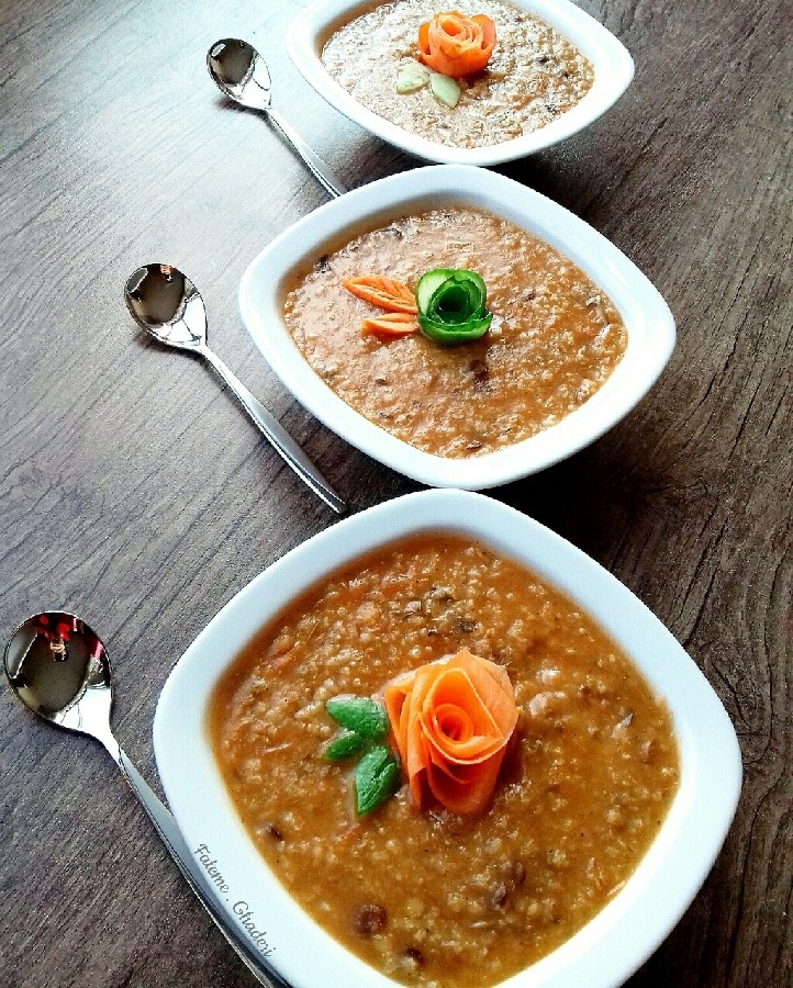 عکس سوپ برنج و عدس