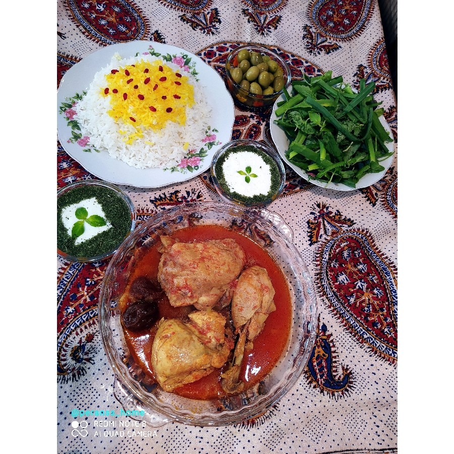 پلو مرغ دستور پخت کامل تو پیج inesta موجوده peranss_home