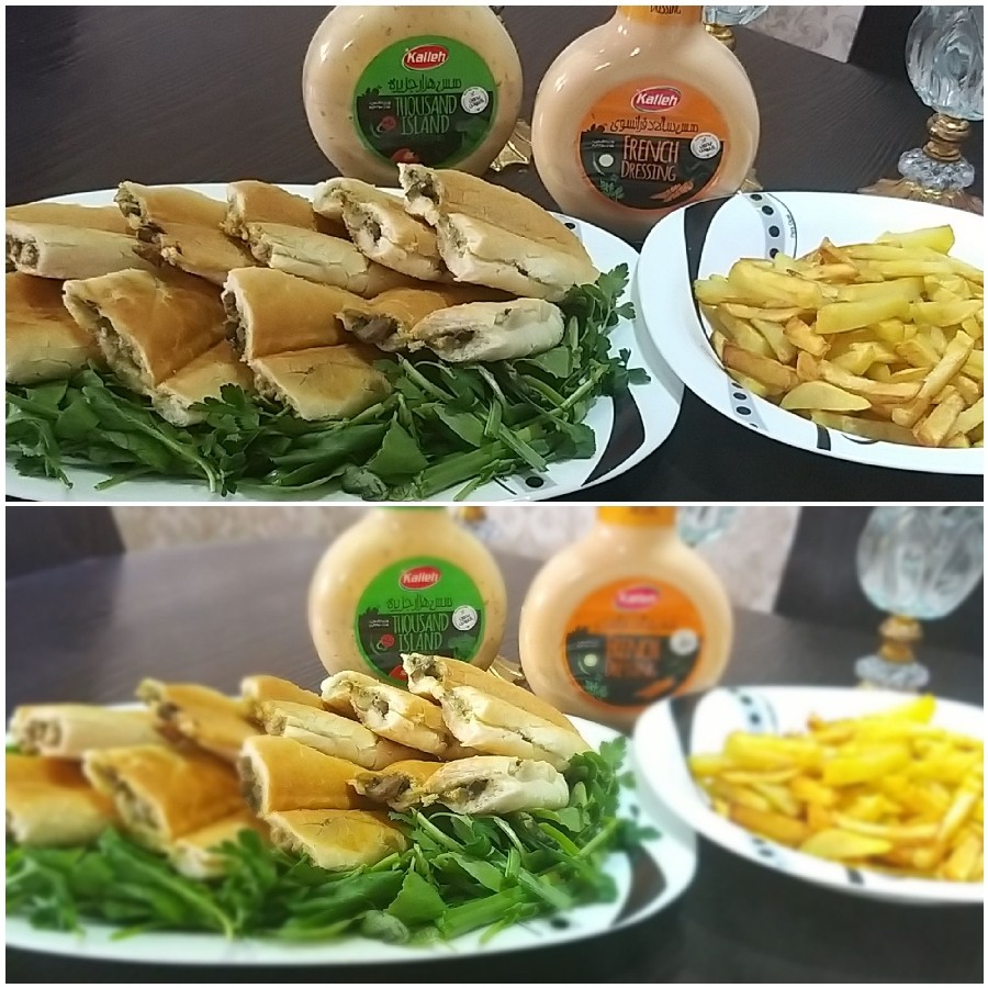 عکس ساندویچ مرغ و قارچ