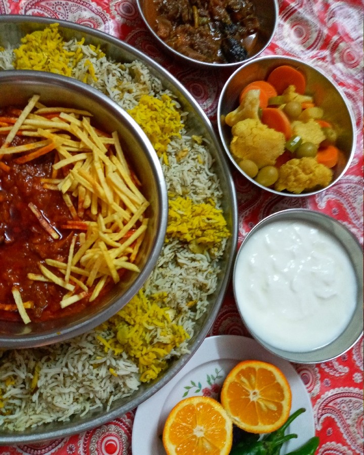 عکس باقالی پلو با قیمه