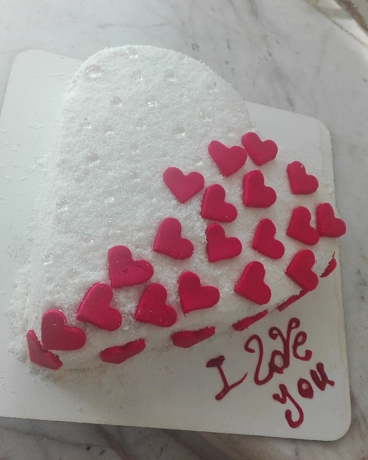 عکس کیک خودم پز برای ولنتاین