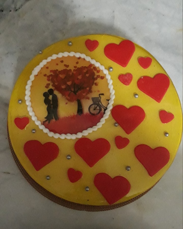 کیک رویه ژله کار همسرم 