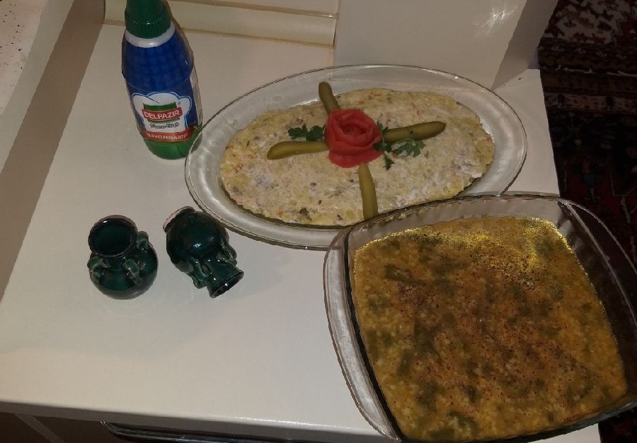 عکس افطار من ومامانی