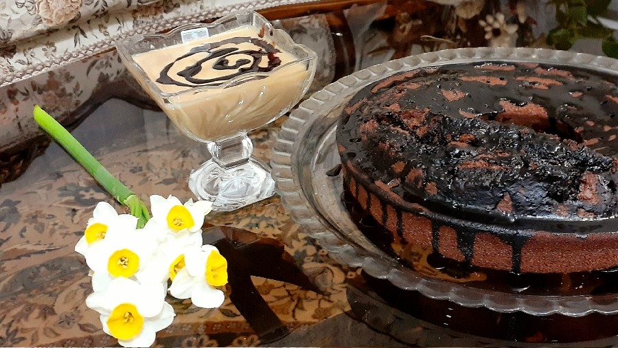 #کیک شکلاتی #خونگی
#پودینگ قهوه☕