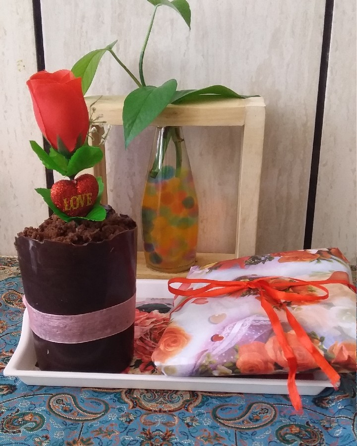 عکس کیک گلدان
