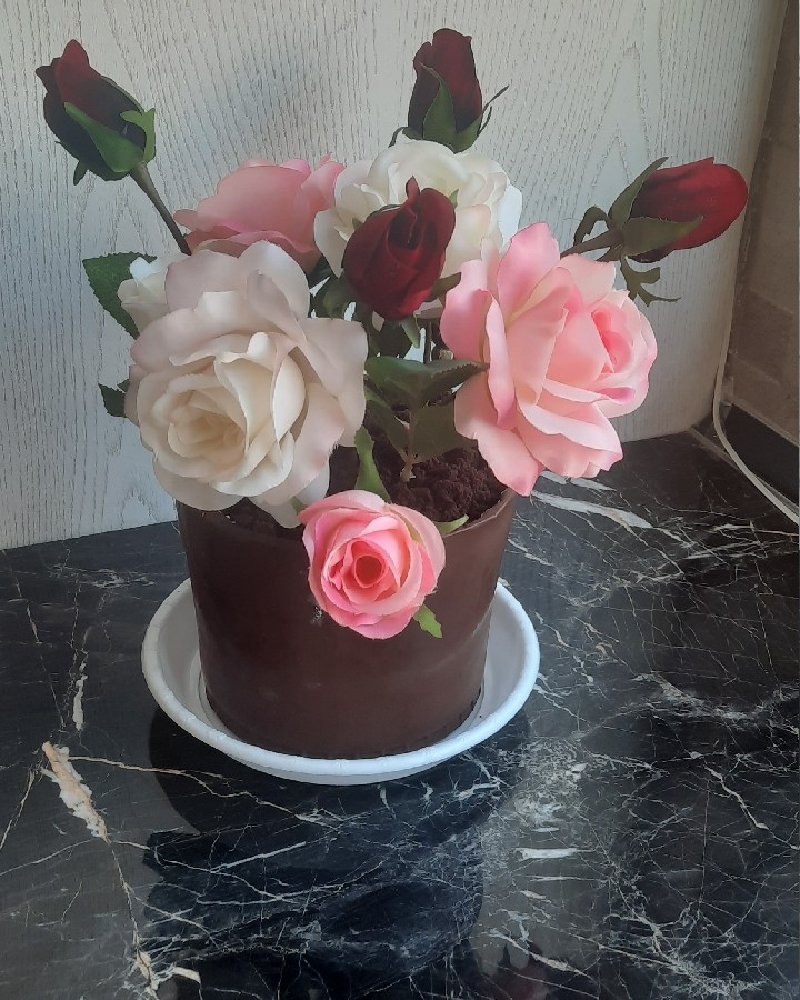 کیک گلدانی 