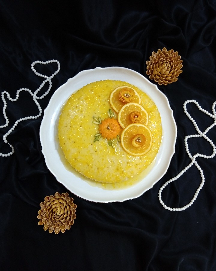 عکس کیک پرتقالی با سس پرتقال. به مناسبت ولادت حضرت علی.