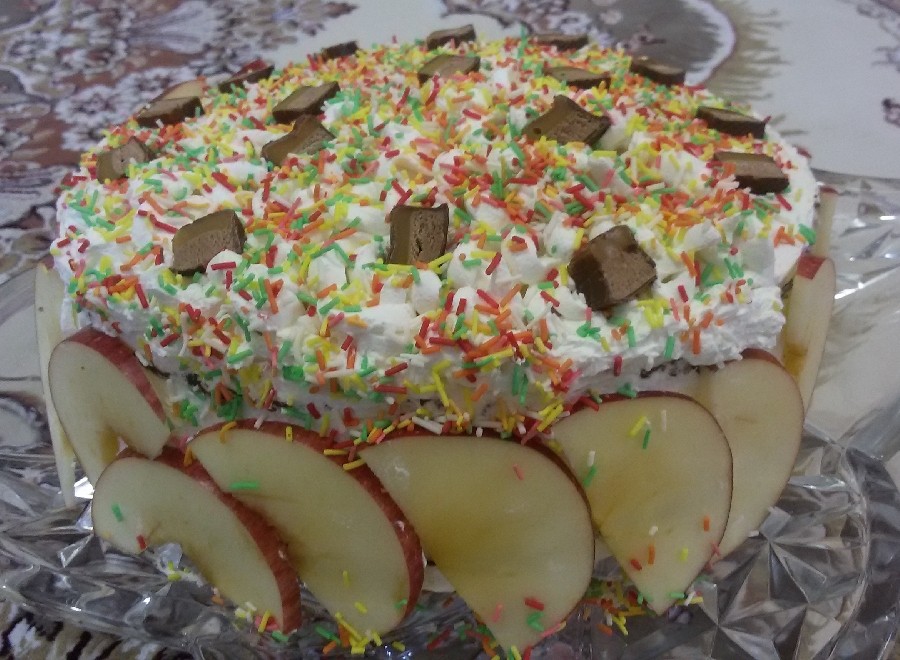 کیک پایه سیب 