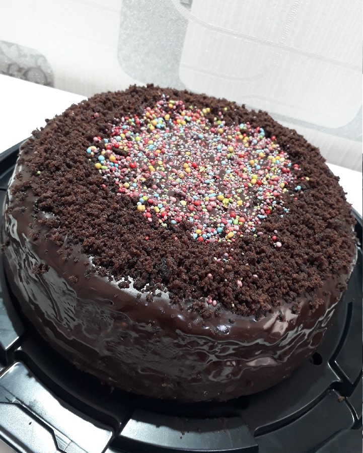 عکس کیک شکلاتی با کرم موکا