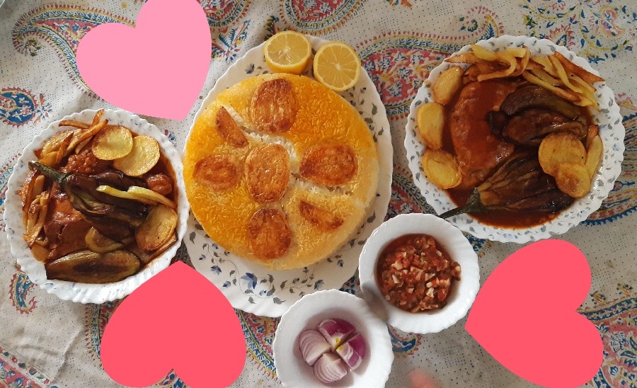 عکس ناهار امروز قیمه بادمجون درخواست عشقم