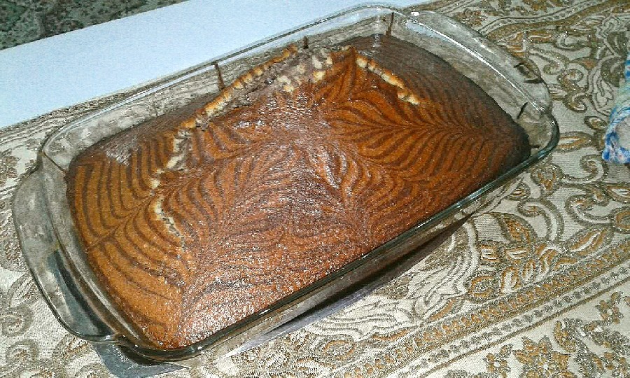 کیک زبرا (دو رنگ)