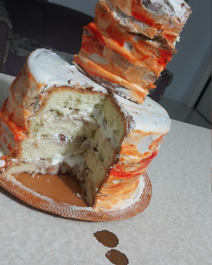 اولین کیک ابرینگی که درست کردم