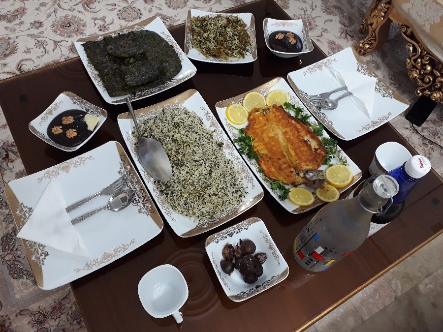 عکس سبزی پلو با ماهی شب عید