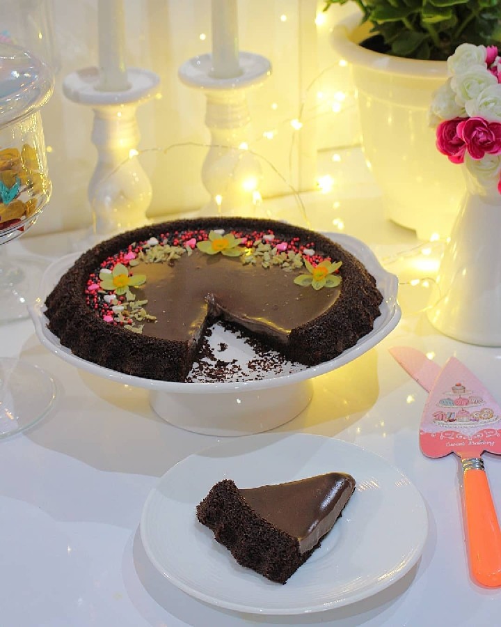 عکس رسپی تارت کیک شکلاتی