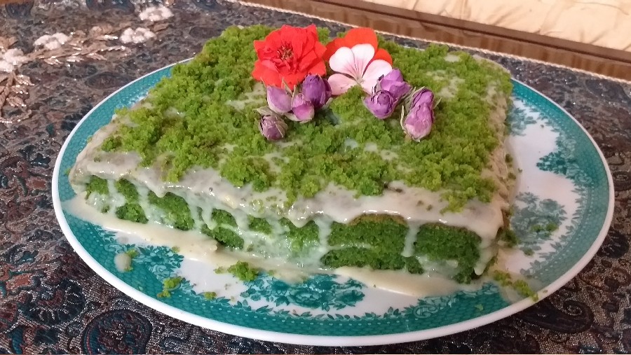 عکس کیک سبزی
