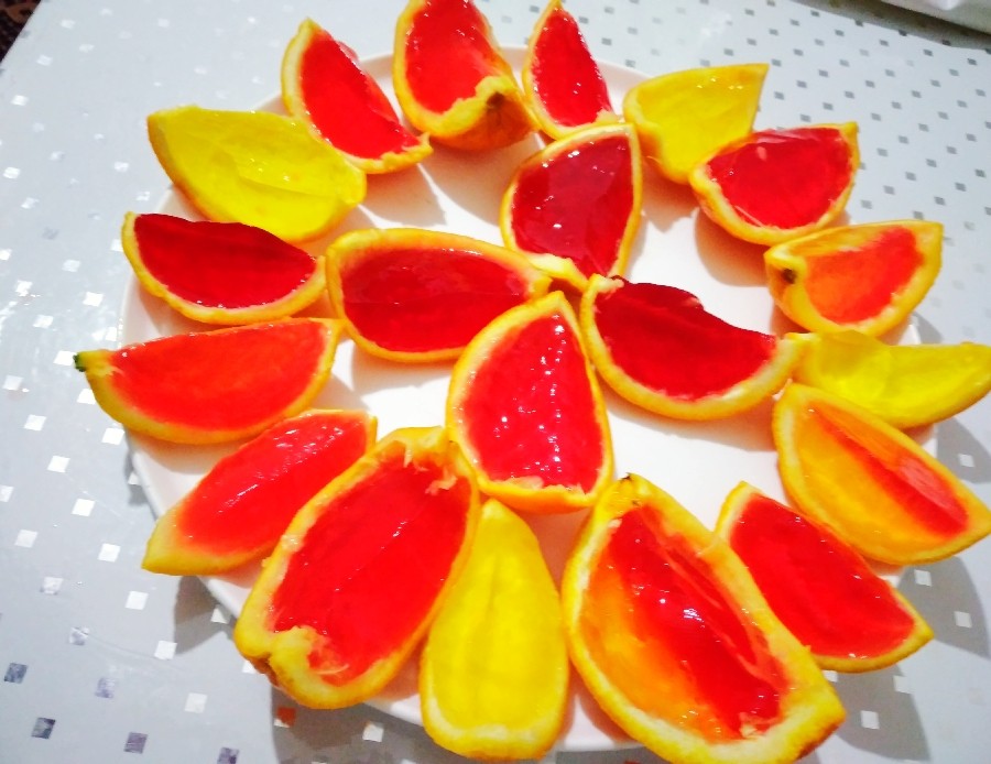 پرتقال ژله ای در رنگهای مختلف