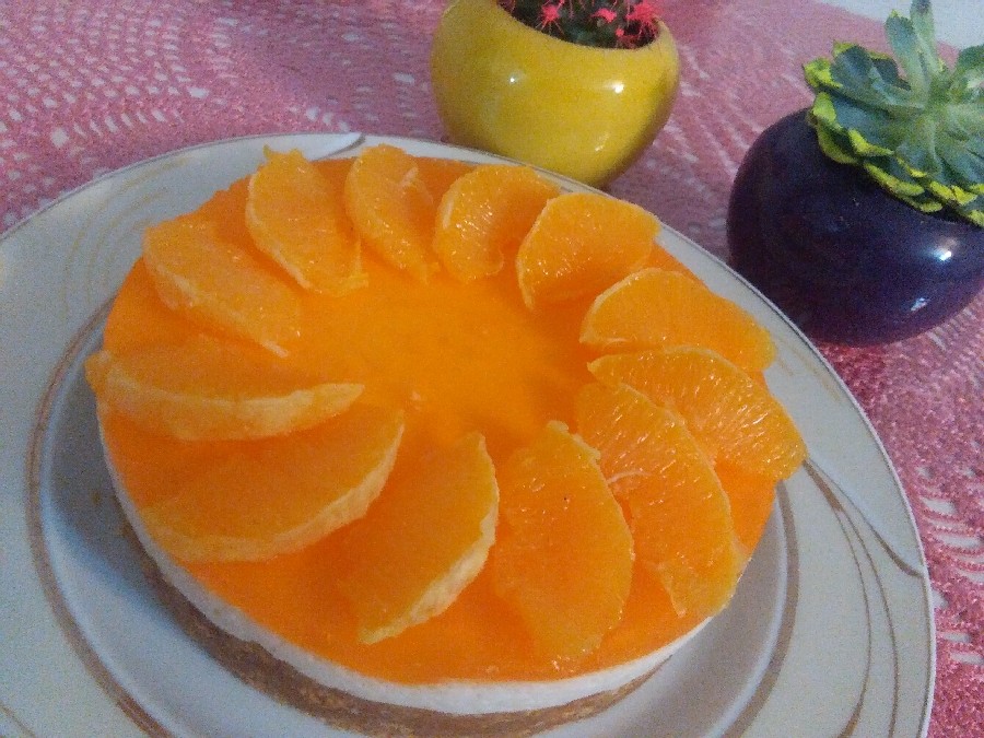 چیز کیک پرتقالی