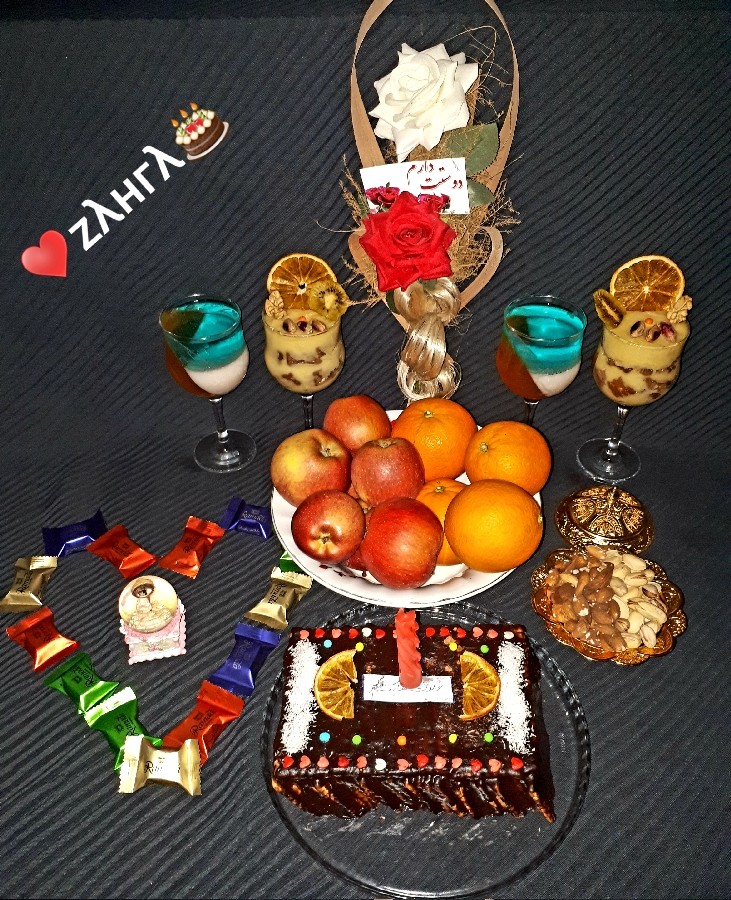 عکس میز تولد عشقم