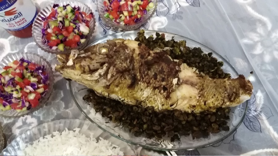 عکس ناهار ادینه من ماهی شکم پر .خراب شد پیشم شما با چشماتون زیبا ببینن