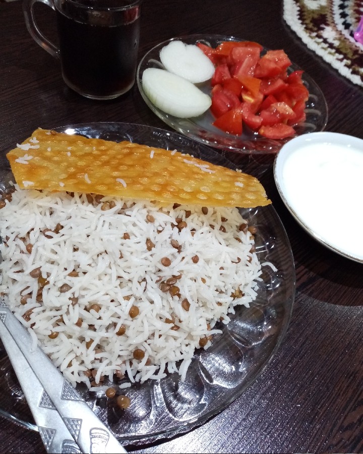 سلام همراهان عزیزم❤️ اینم پلو عدسم