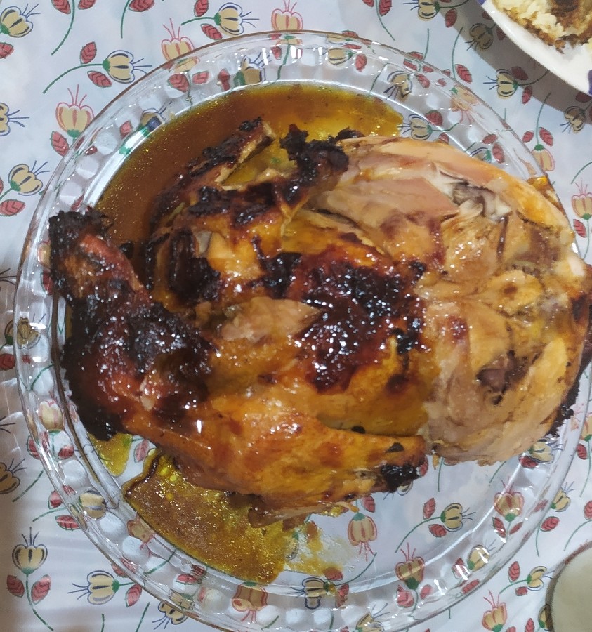 عکس مرغ شکم پر آتیشی واقعا خوشمزه شده بود.