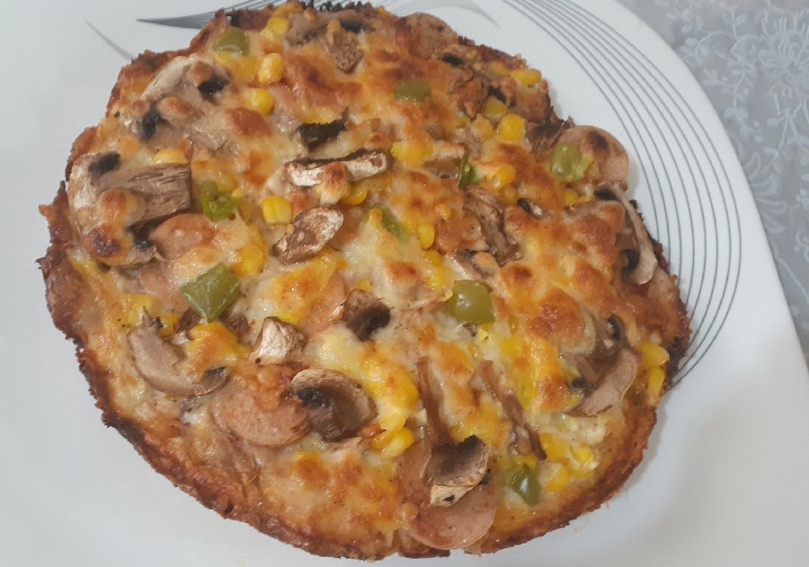 پیتزا مرغ و قارچ 