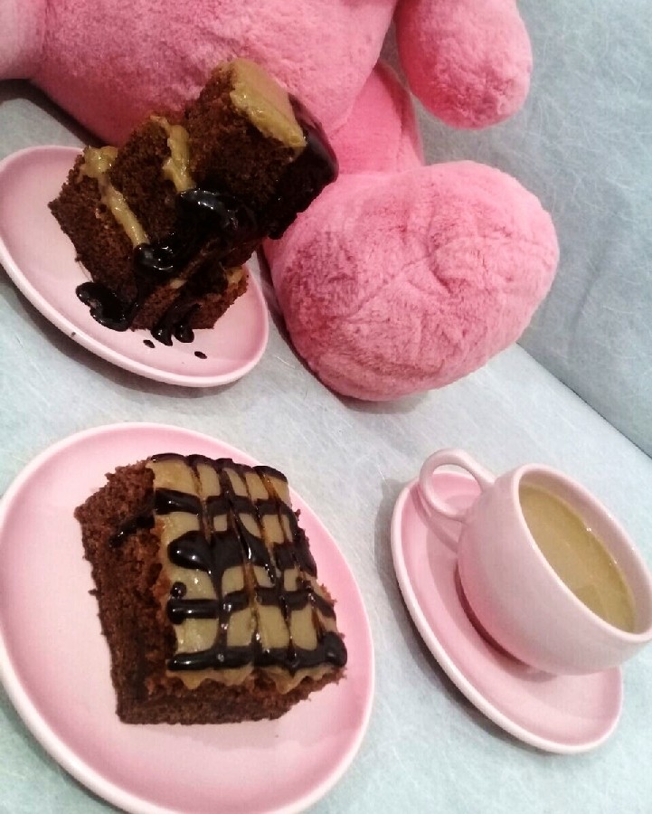 عکس کیک ونیزی شکلاتی با کرم قهوه♥♥