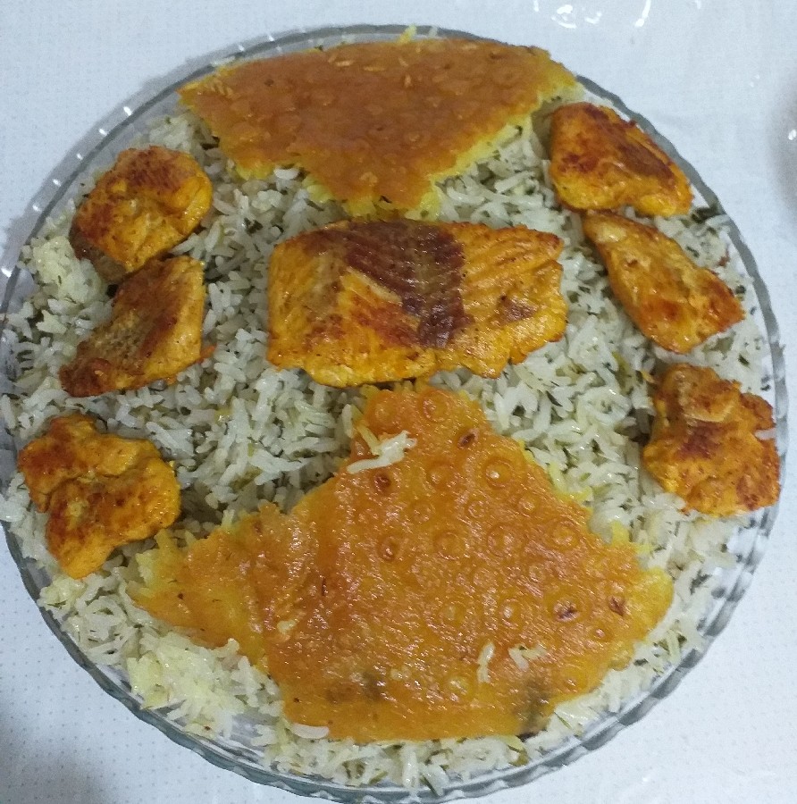 سبزی پلو با ماهی