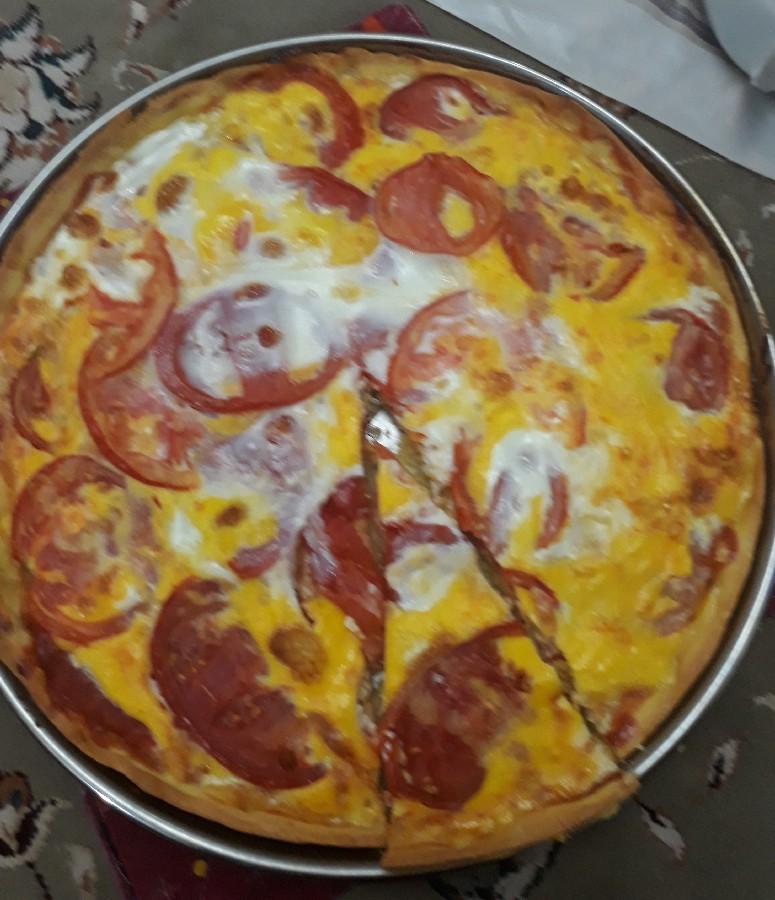 عکس پیتزا نیمرو (مخصوص صبحانه)