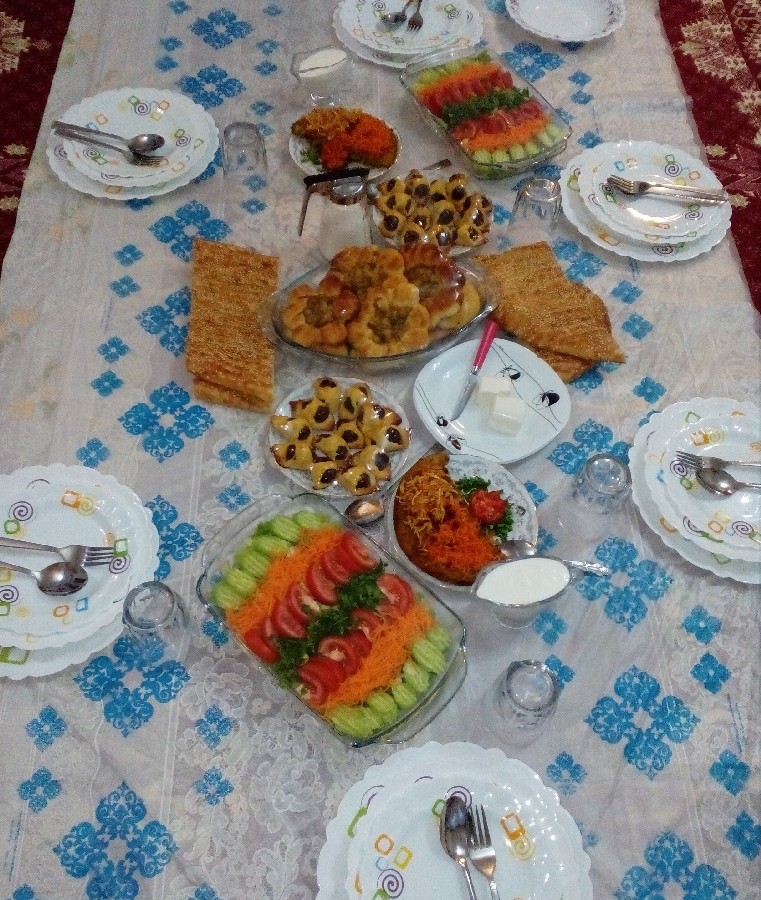 عکس سفره افطار دوازدهم رمضان