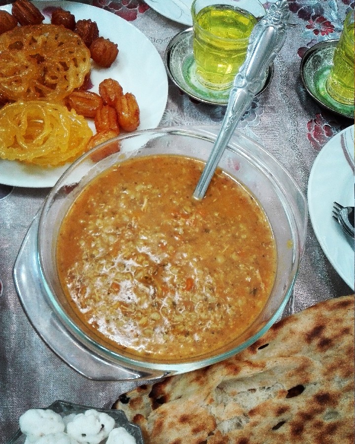 عکس سفره افطار,ماه رمضان,سوپ جو