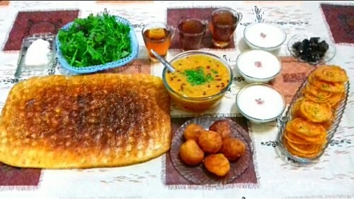 عکس سفره افطاری (زولبیاخانگی)