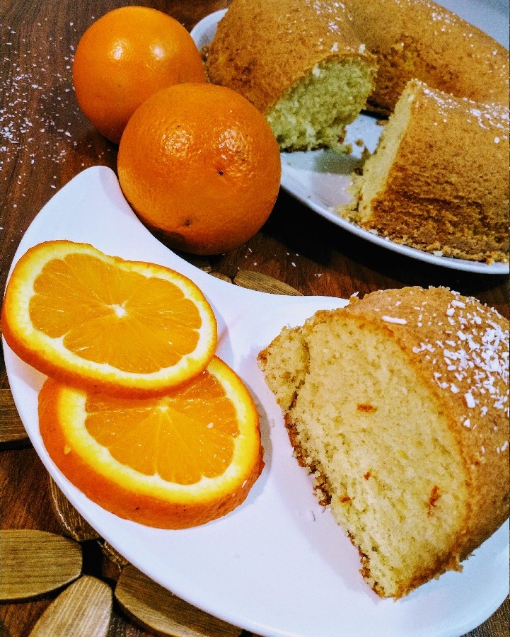 کیک پرتقالی_نارگیلی