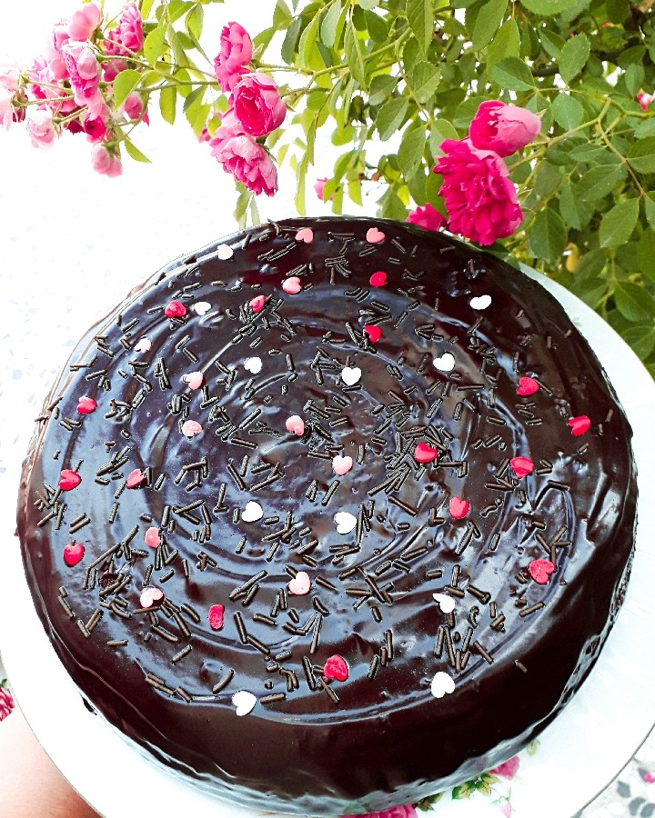 عکس کیک پنبه ای شکلاتی