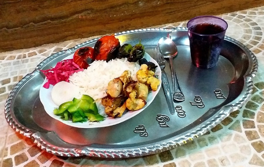 عکس جوجه کباب زعفرانی