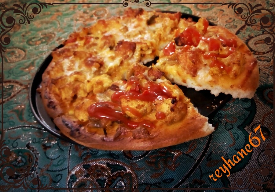 عکس پیتزا گوشت 