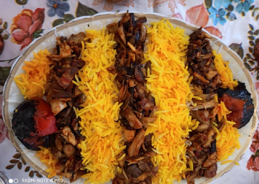 عکس پلوی مرغ وقارچ♥️