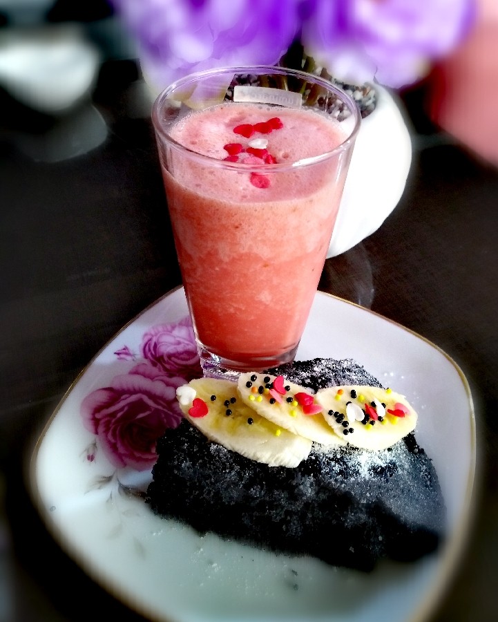 کیک موز شکلاتی خیس